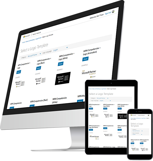Microsoft Logo Builder Responsive Design